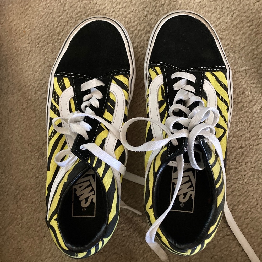 Zebra Print Canvas Vans - image 1